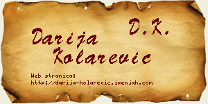Darija Kolarević vizit kartica